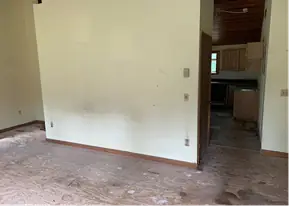 Living room cleared to the floor